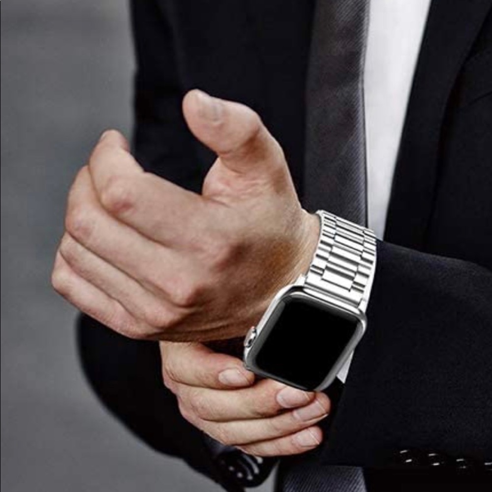 and Stainless Steel Metal Band 42-44mm, unisex